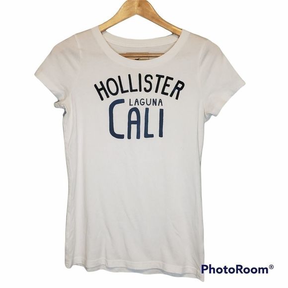 3 for $25 Hollister White Cali Laguna T-shirt Large Small - Picture 1 of 4